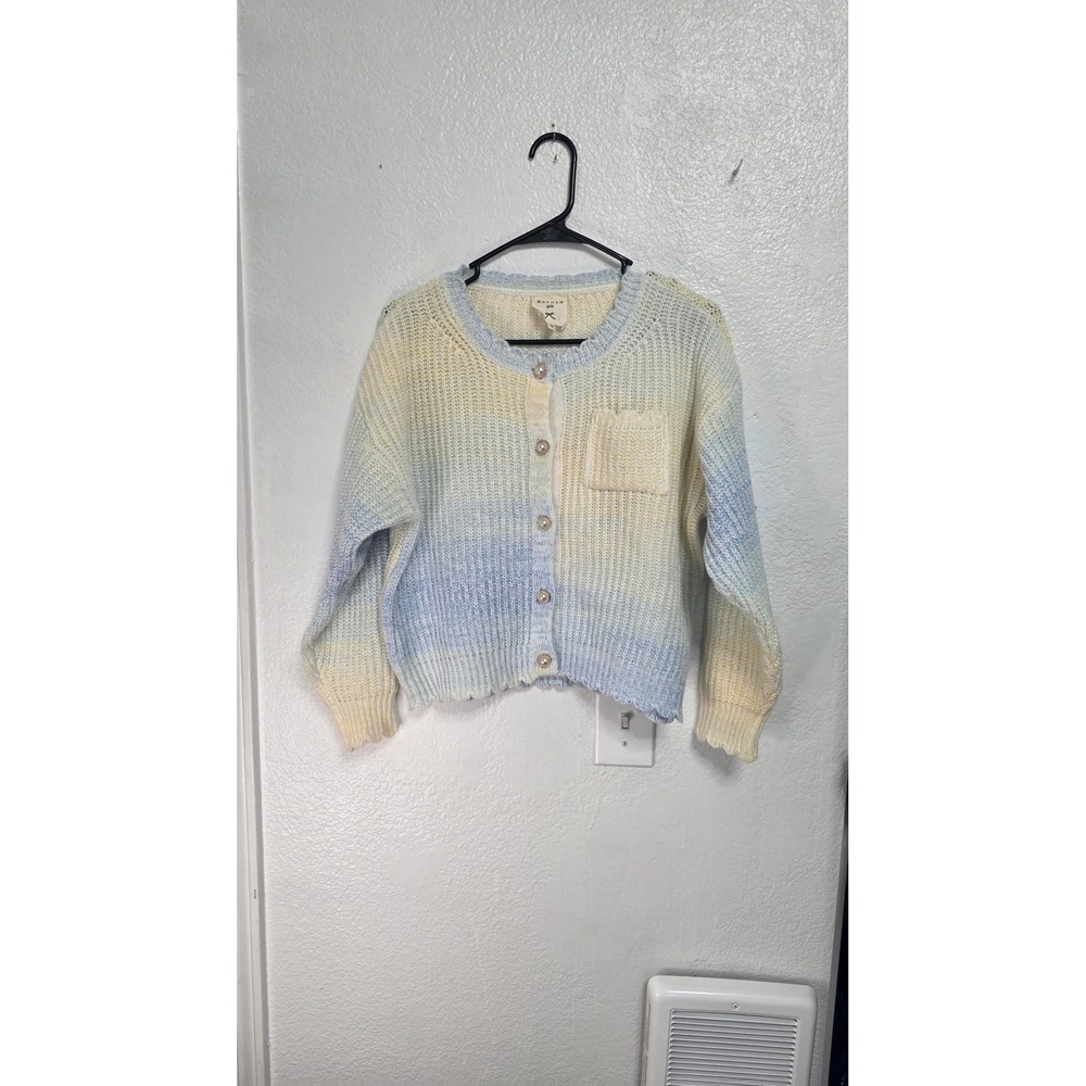 Hayden Girls Cardigan Sweater Girls Large Blue Yellow Ombre Excellent